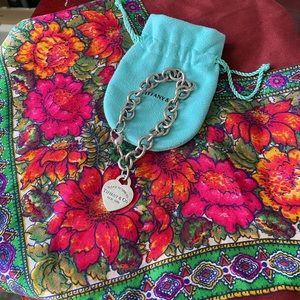 Tiffany & Co. Authentic Heart Tag Charm Bracelet